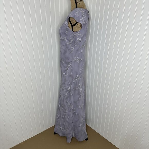 Vintage Tailor B Moss Floral Maxi Dress Womens Sz 8 Purple Fairy Church 90s Y2K - Picture 3 of 14